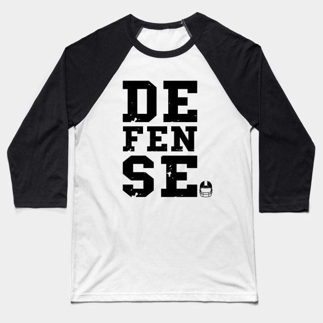 American Football Fan DEFENSE Football Fan Baseball T-Shirt by atomguy